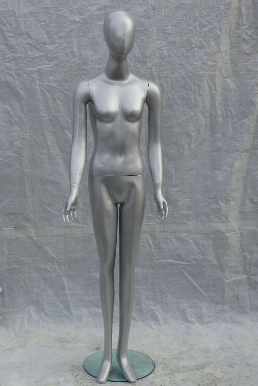 Манекен жіночий гіпсовий (лаковий) (Сірий)