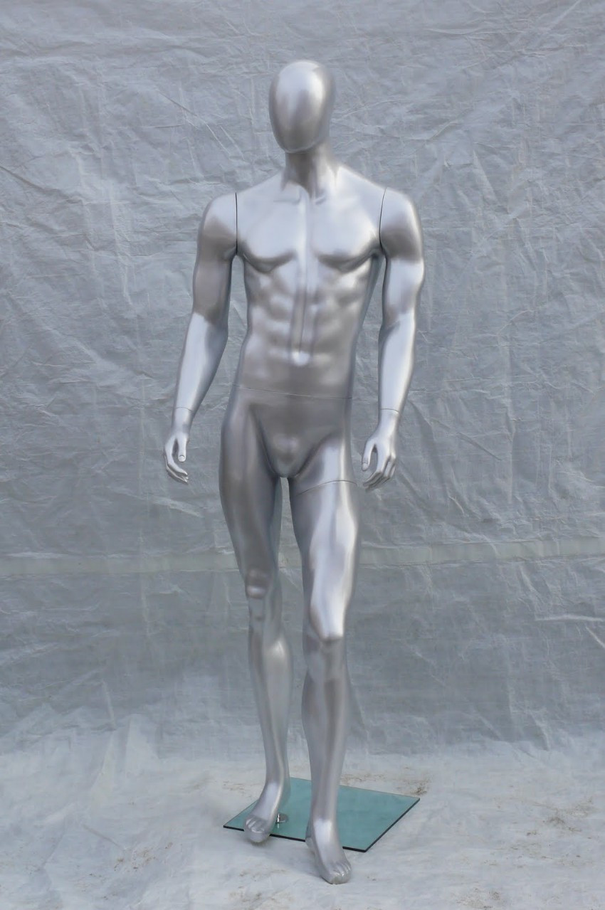 Манекен чоловічий гіпсовий (лаковий) (сірий, білий, чорний)