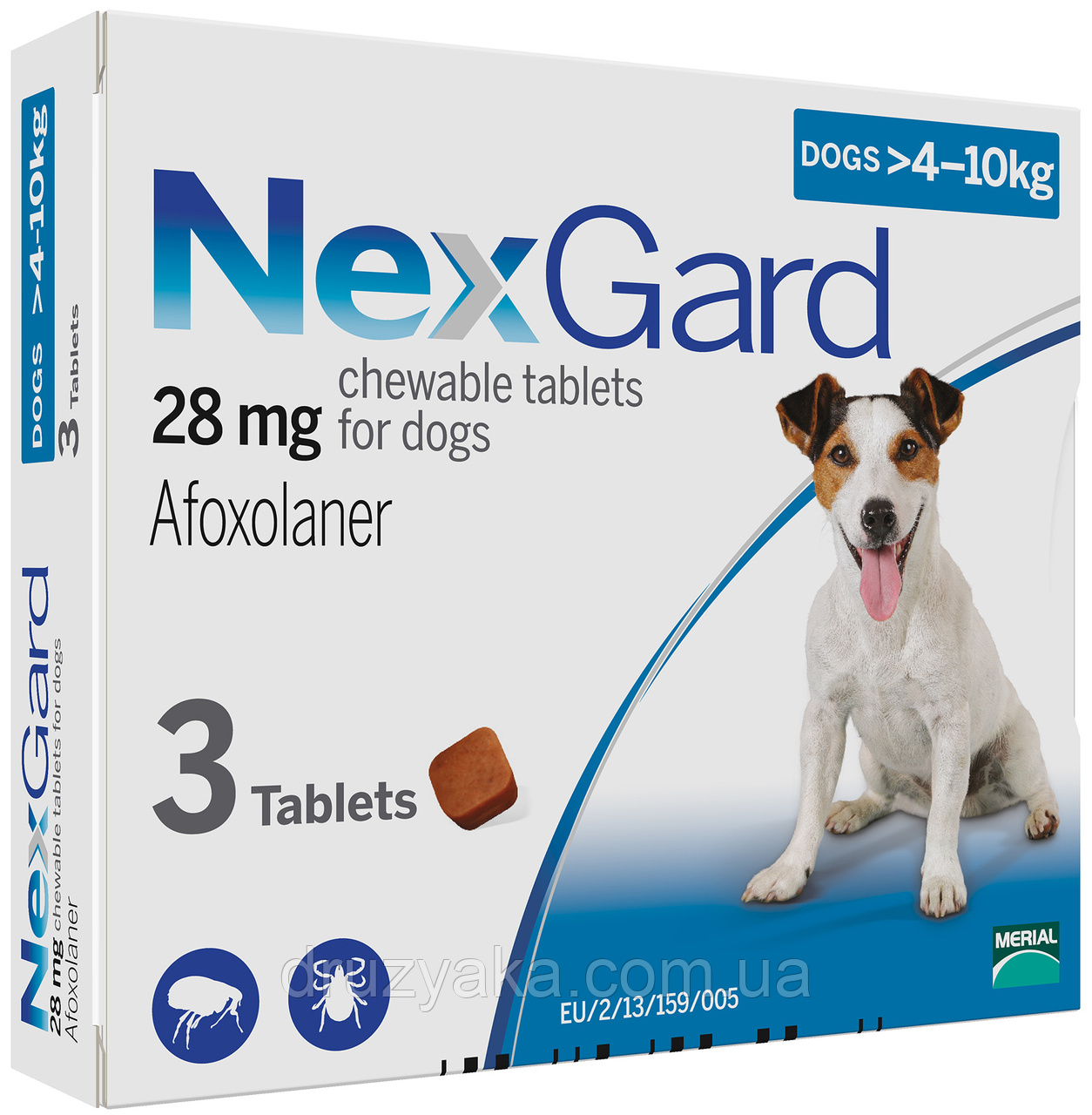 Таблетки NexGard Нексрагд від бліх і кліщів для собак M, 4-10 кг, 3 таблетки