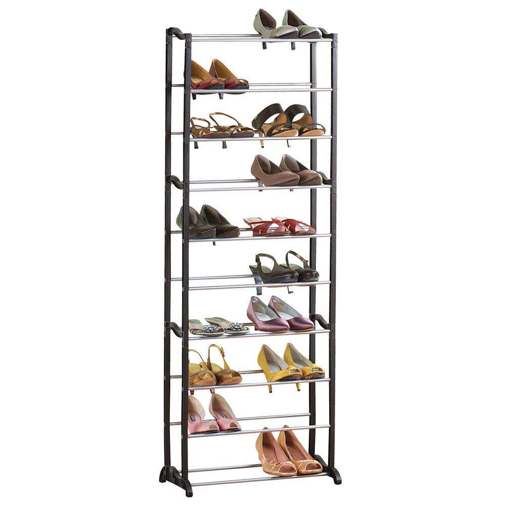 Стійка для взуття «Amazing Shoe Rack» на 30 пар Black/Silver (2820)