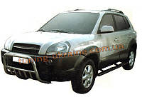 Пороги оригинал черные из алюминия для Hyundai Tucson 2004-09