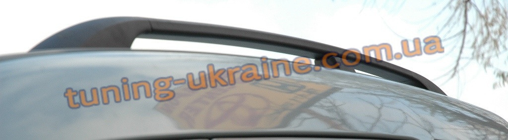 Рейлінги (чорні - Black) алюмінієві кінцевики ALM на Volkswagen Caddy 2004-2010, фото 1
