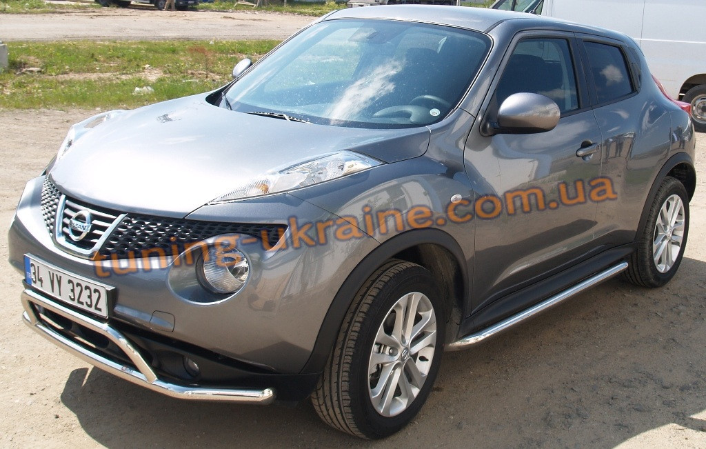 Захист переднього бампера дуга D60 на Nissan Juke 2010
