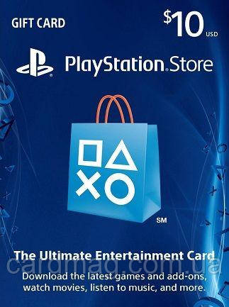 Подарункова карта Playstation Network поповнення гаманця на суму 10 usd, US-регіон