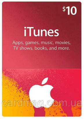 Подарункова карта iTunes Apple / App Store Gift Card на суму 10 usd, US-регіон