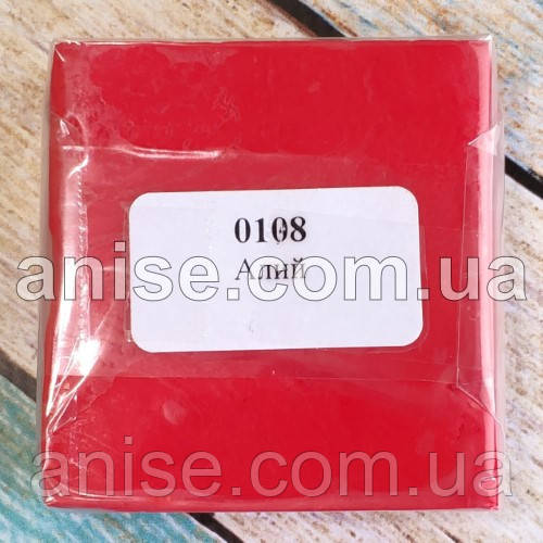 Полімерна глина Пластишка, No0108 червоний яскраво-червоний, 75 г/Полімерна глина Пластівка, No0108 червоній, 75 г - фото 1 - id-p451098701