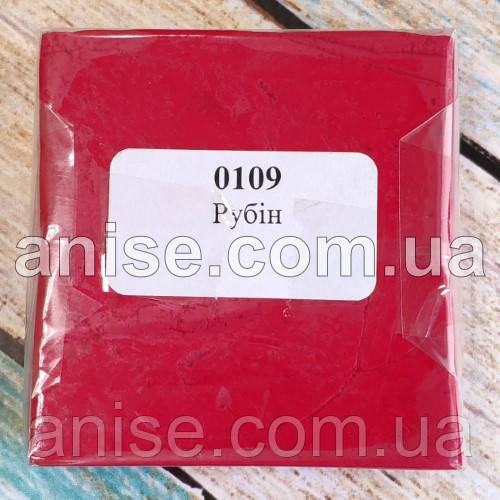 Полимерная глина Пластишка, №0109 рубин, 75 г / Полімерна глина Пластішка, №0109 рубін, 75 г - фото 1 - id-p451100567