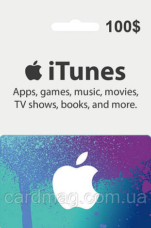Подарункова карта iTunes Apple / App Store Gift Card на суму 100 usd, US-регіон, фото 1
