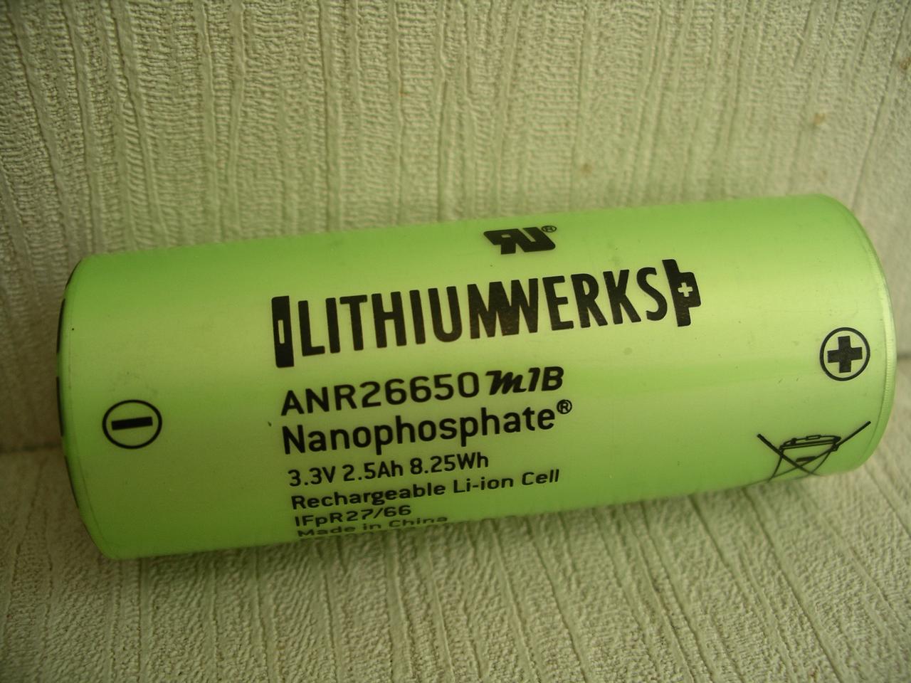 Акумулятор Lithium Werks ANR26650M1-B ( раніше був A123 )