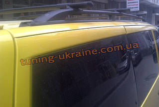 Рейлінги (чорні - Black) алюмінієві кінцевики ALM на Renault Kangoo 1998-2008