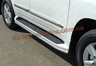 Захист штатного порогу D48 на Toyota Land Cruiser Prado 150 2009