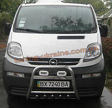 Захист переднього бампера кенгурятник високий без напису (нерж.) D60 на Renault Trafic 2002-2013