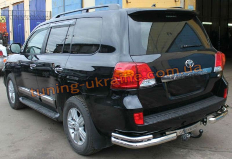 Захист заднього бампера куточки подвійні D60-42 на Toyota Land Cruiser 200 2012