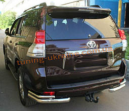 Захист заднього бампера куточки подвійні D60-42 на Toyota Land Cruiser Prado 150 2009