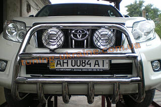 Захист переднього бампера кенгурятник високий D60 на Toyota Land Cruiser Prado 150 2009