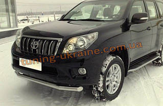 Захист переднього бампера труба одинарна D60 на Toyota Land Cruiser Prado 150 2009