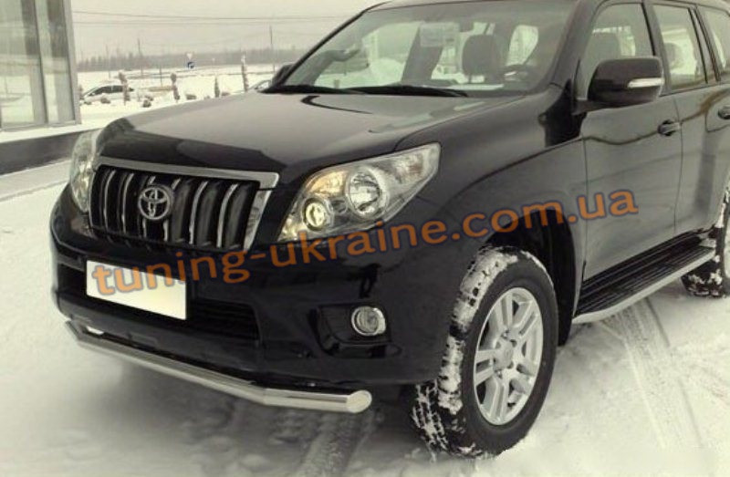 Захист переднього бампера труба одинарна D60 на Toyota Land Cruiser Prado 150 2009