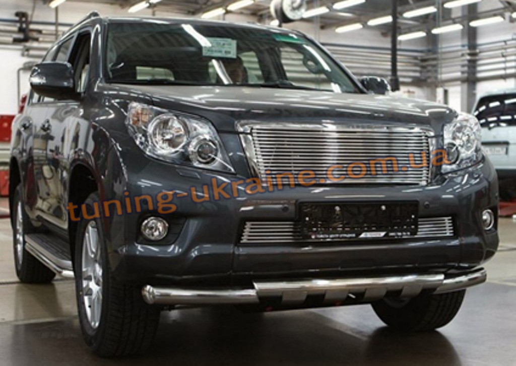 Захист переднього бампера Вус з іклами D76 на Toyota Land Cruiser Prado 150 2009