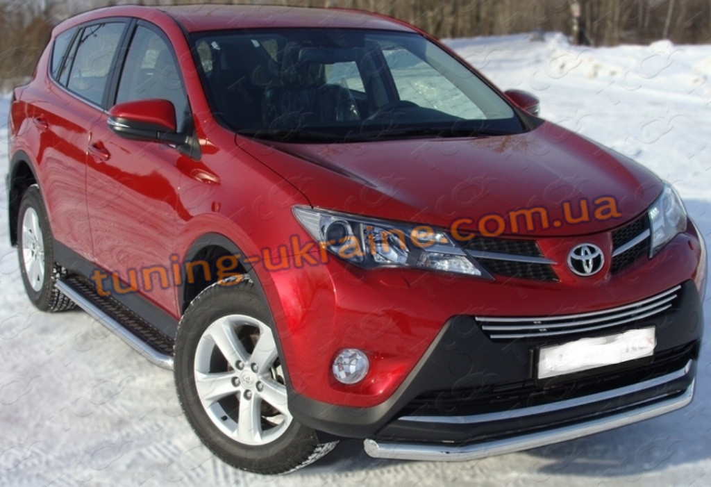 Захист переднього бампера труба одинарна D60 на Toyota RAV 4 2013