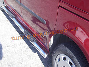 Бічні Пороги труба c накладної сходиною D70 на Chevrolet Captiva 2006-2011