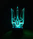 3d-світильник Тризуб Герб України, 3д-нічник, кілька підсвічувань (на bluetooth), фото 4