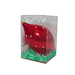 Велика ялинкова іграшка - крапля, 21 см, червоний, пластик (030729-1), фото 2