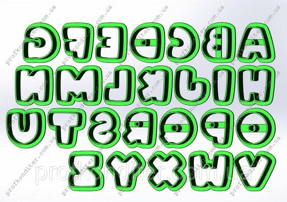 Набір вирубок Алфавіт АНГЛІЙСЬКИЙ Дитячий, висота 2см
