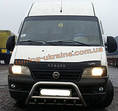 Захист переднього бампера кенгурятник з нержавійки на Fiat Ducato 1994-2006