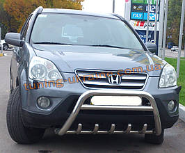 Захист переднього бампера кенгурятник з нержавійки на Honda CR-V 2002-2006