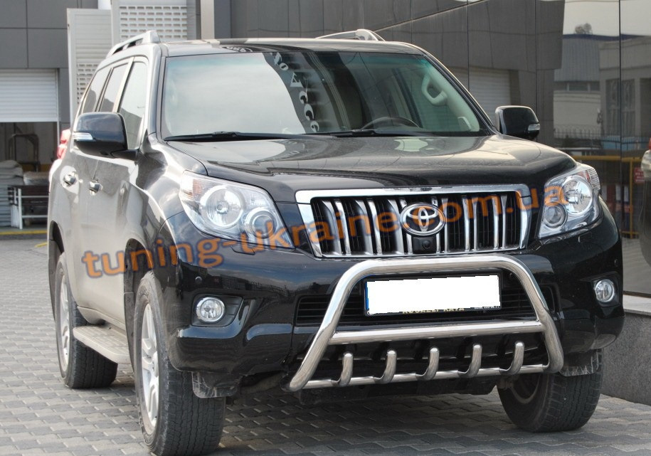 Захист переднього бампера кенгурятник з нержавійки на Toyota LC Prado 150 2009-2013, фото 1