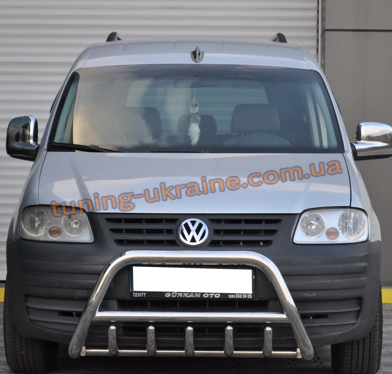 Захист переднього бампера кенгурятник з нержавійки на Volkswagen Caddy 2004-2010, фото 1