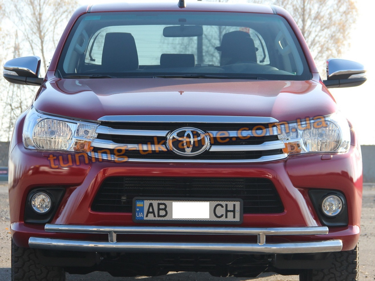 Подвійна Дуга передня з нержавійки на Volkswagen Amarok 2010