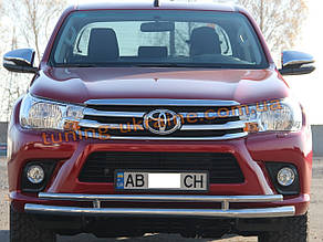 Подвійна Дуга передня з нержавійки на Toyota Hilux 2015