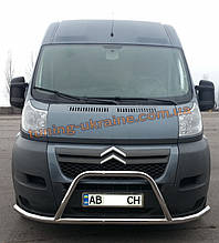 Кенгурятник з вусами з нержавійки на Citroen Jumper 2007-2013