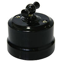 Керамічний вимикач РЕТРО [ Чорний]