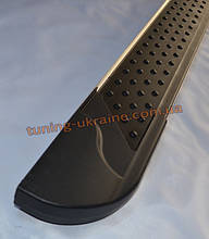 Бічні майданчики з алюмінію Allmond Black для Honda CR-V 2007-2012