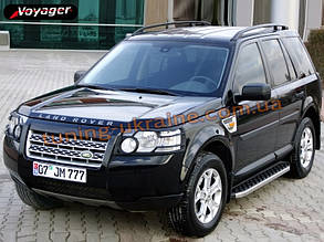 Бічні майданчики з алюмінію BlackLine для Land Rover Discovery 2004-2009