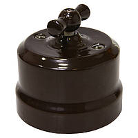 Керамічний вимикач РЕТРО [ Коричневий]