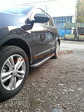 Бічні майданчики з алюмінію BlackLine для Nissan Qashqai 2006-2011