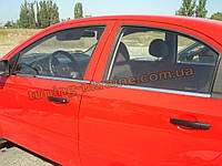 Окантовка вікна Carmos на Chevrolet Aveo 2007-2011 хетчбек
