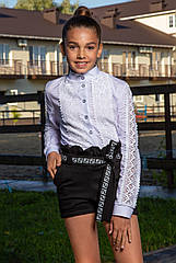 Модні шорти Madlen з принтованою тасьмою, на гумці Розміри 134-152