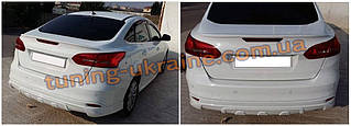 Спідниця на задній бампер під фарбування на Ford Focus 2014 седан