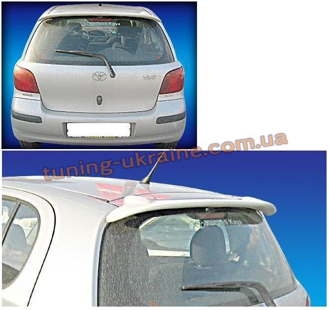 Спойлер над склом під фарбування на Toyota Yaris 2005-2011