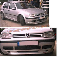 Спідниця на передній бампер під фарбування на Volkswagen Golf 4 1997-2004