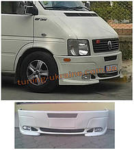 Передній бампер з одинарними протівотуманкамі під фарбування на Volkswagen LT35 1996-2006