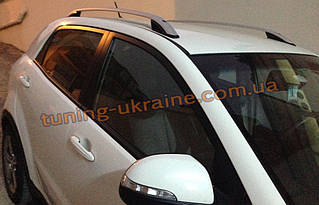 Рейлінги Crow (тип skyport) Сірий мат. на SsangYong Korando 2010