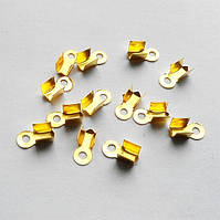 Затискач для стрічок 0,8*0,5 см золото (5 000 шт.)