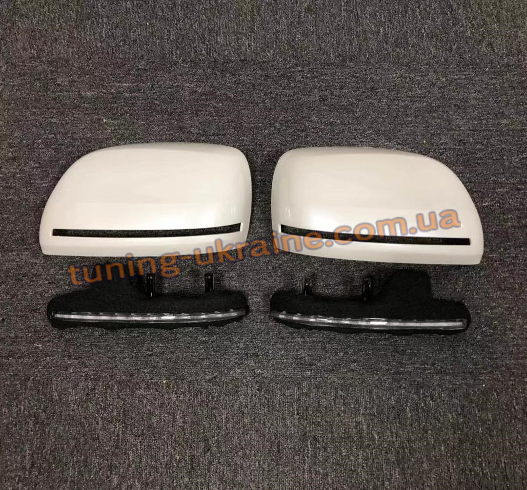 Кришки дзеркал в стилі 2019гг LED білі на Toyota LC 200 2012-2015