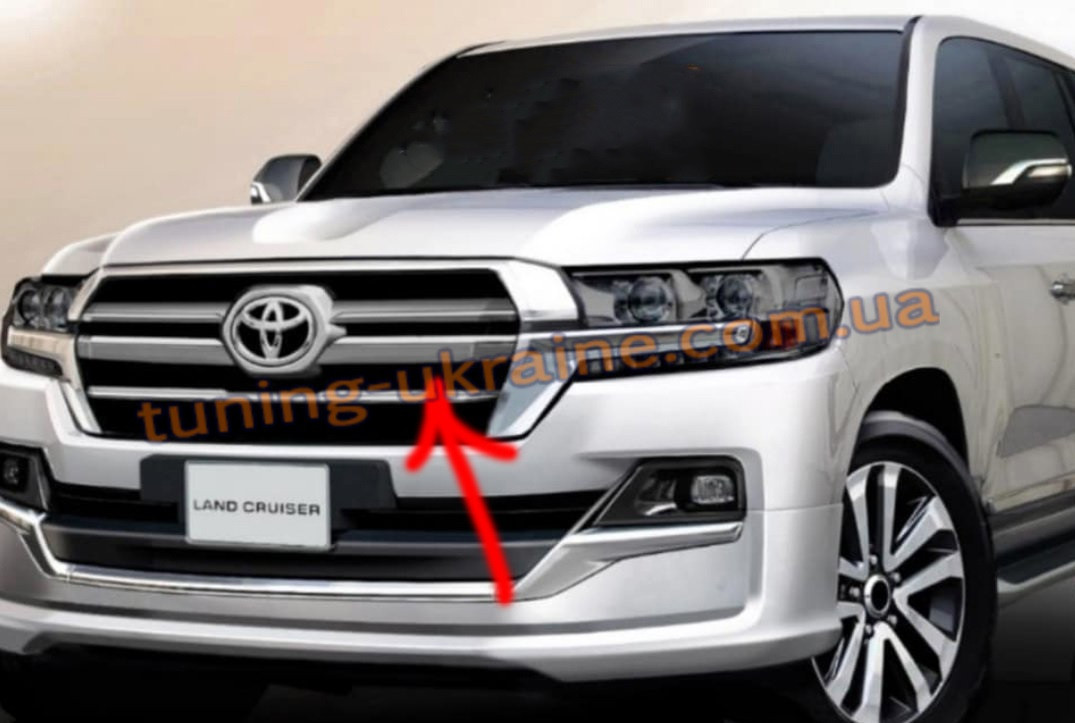 Решітка радіатора в дизайні 2019года на Toyota LC 200 2012-2015