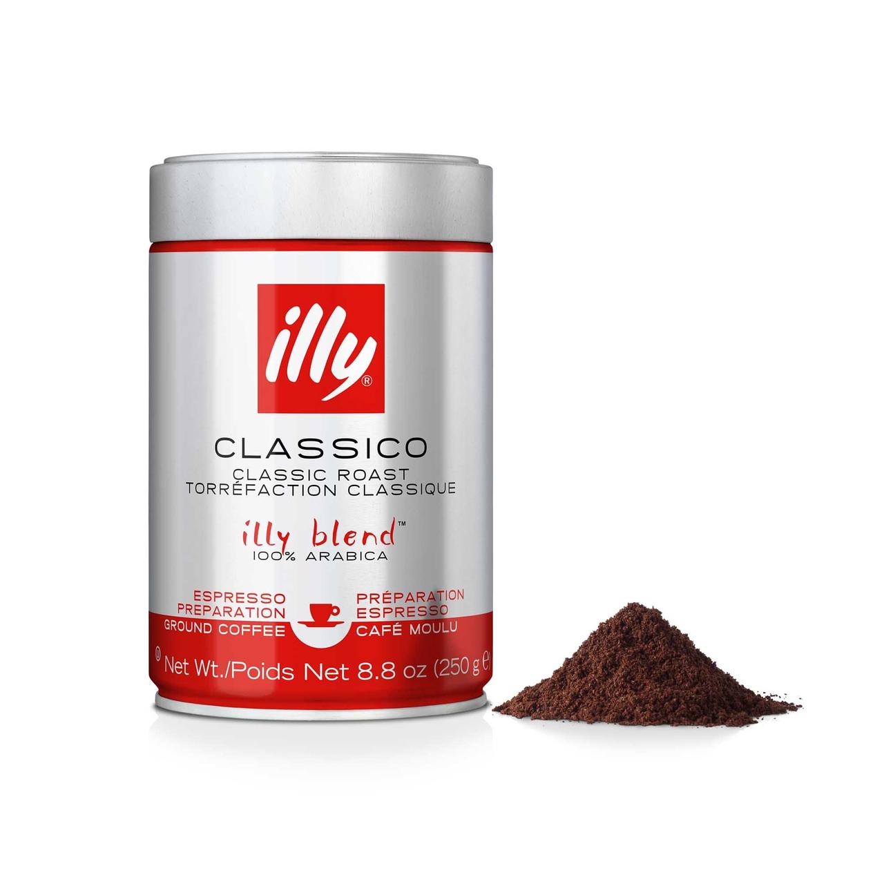 Кава мелена illy Espresso Medium Classico 250 гр з/б Італія Іллі Класико середньої обсмажування